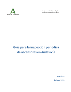 Gu&iacute;a inspecci&oacute;n peri&oacute;dica ascensores Andaluc&iacute;a 2023