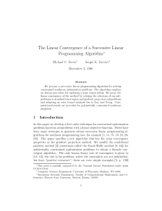Linear Convergence of Successive Linear Programming Algorithm