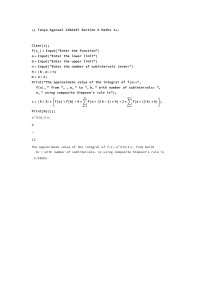 Composite Simpson's Rule: Mathematica Implementation & Integral