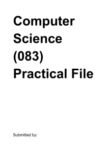 Computer Science (083) Practical File: Python File Handling Programs