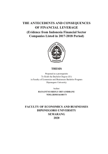 Financial Leverage in Indonesia: Antecedents & Consequences