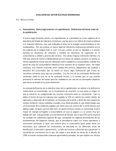 Evolucion sector electrico dominicano