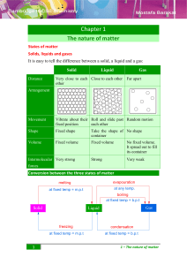 Cambridge IGCSE Chemistry: States of Matter & Separation Techniques