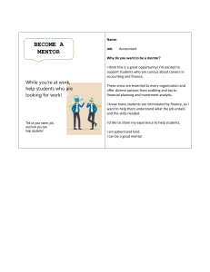Become a Mentor: Accounting & Finance Career Guidance