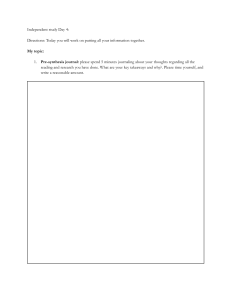 Independent Study Day 4: Research Synthesis & Presentation Planning