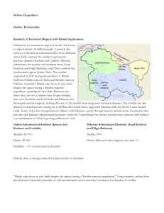 Kashmir Conflict: Geopolitics, Territoriality & Global Implications