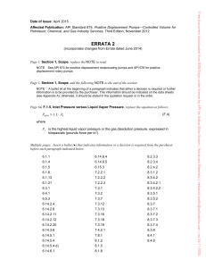 API 675 Errata: Positive Displacement Pumps - Corrections