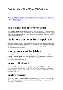 Certified Chief Fire Officer (CFO) Guide: Role & Responsibilities