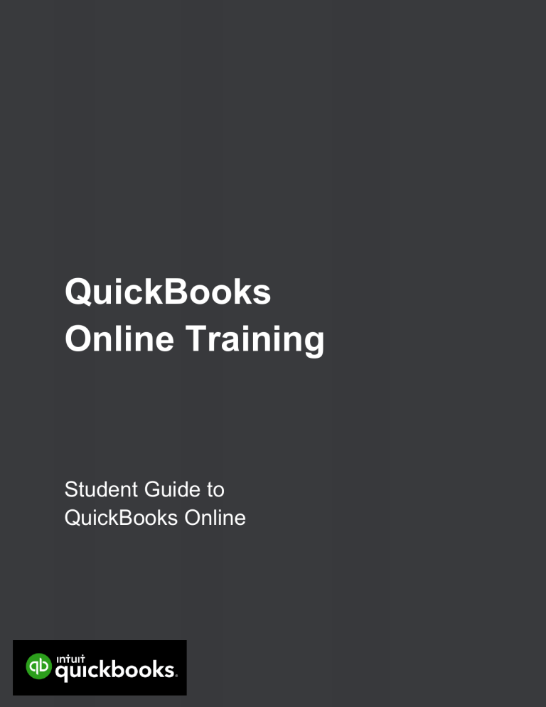 QuickBooks Online Training: Student Guide to Accounting Software