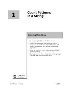 Tcl Scripting Lab 1-1: Count Patterns in String & Analyze EDA Scripts