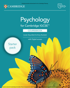 Cambridge IGCSE Psychology Coursebook Starter Pack