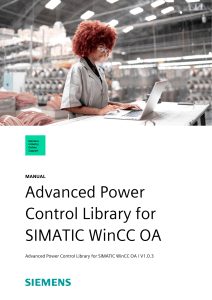 Advanced Power Control Library for SIMATIC WinCC OA Manual