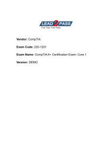 CompTIA A+ 220-1201 Exam Questions