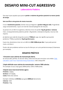 Plano de Dieta Mini-Cut Agressivo para Perda R&aacute;pida de Gordura