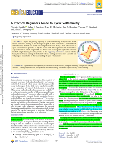 Cyclic Voltammetry: A Beginner's Guide