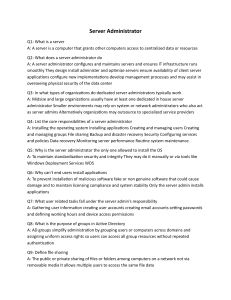 Server Administrator Q&A Guide: Roles, Responsibilities & Concepts