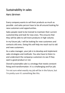 Sustainability in Sales: Strategies for Long-Term Growth