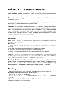 Refor&ccedil;o de Concreto com Arame: An&aacute;lise de Pr&eacute;-Projeto