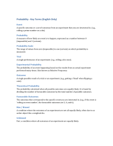 Probability Key Terms Glossary
