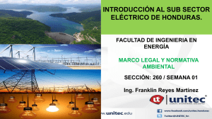 Introducci&oacute;n al Sub Sector El&eacute;ctrico de Honduras