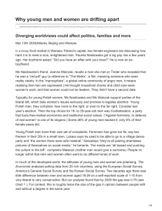 Why Young Men & Women Are Drifting Apart: Diverging Worldviews