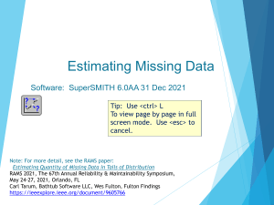 Estimating Missing Data in Reliability Engineering: Weibull & Lognormal