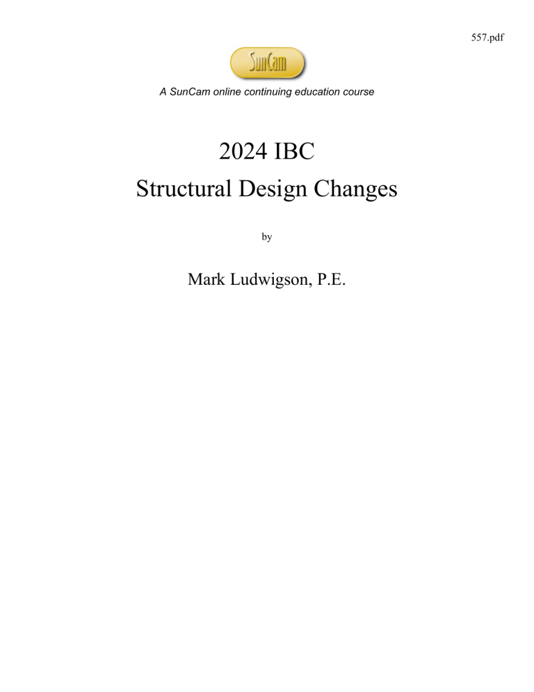 2024 IBC Structural Design Changes Course