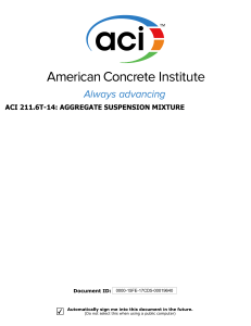 ACI 211.6T-14: Metoda Proporcjonowania Mieszanek Zawiesin Kruszywa