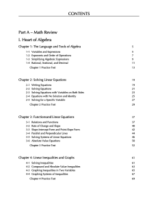 Math Review: Algebra, Statistics, Advanced Math & Geometry Guide