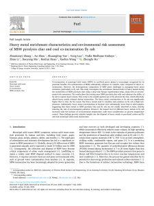 Heavy Metal Enrichment & Risk in MSW Pyrolysis Char-Coal Co-incineration