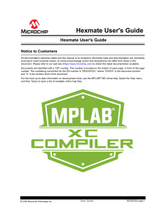 Hexmate User's Guide | Microchip MPLAB XC8 C Compiler Utility