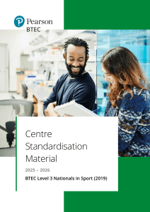 BTEC Sport: Assessment & Standardisation Material (2025-26)