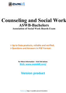 ASWB Bachelors Exam Prep: Counseling & Social Work Q&A