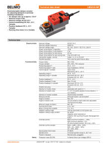 Belimo LMQ24A-MF Damper Actuator Technical Data Sheet 4 Nm