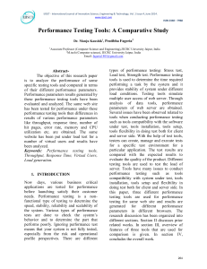 Performance Testing Tools: A Comparative Study of NeoLoad, WAPT, LoadUI
