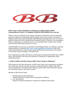 HDG Water Tank & HDPE Liner Guide in Malaysia