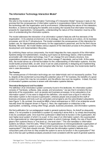 IT Interaction Model: Organizational Impact & Design