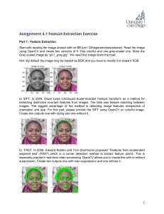 OpenCV Feature Extraction Assignment
