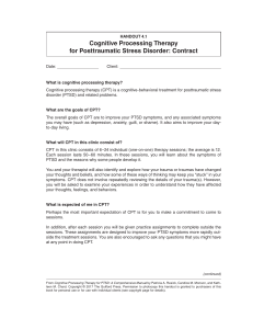 CPT for PTSD: Therapy Contract & Information