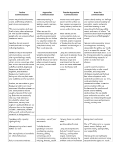 Communication Styles: Passive, Aggressive, Passive-Aggressive, Assertive