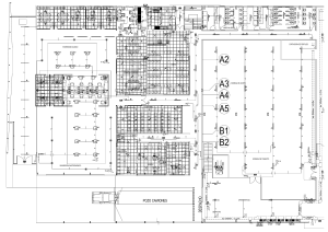Plano Arquitect&oacute;nico de Edificio Comercial - Distribuci&oacute;n de Espacios