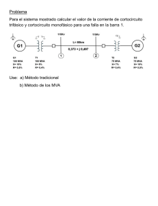 Problema C&aacute;lculo Corriente Cortocircuito