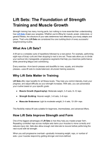 Lift Sets: Strength Training Foundation for Muscle Growth & Fitness