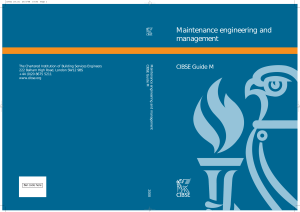Maintenance Engineering & Management: CIBSE Guide M