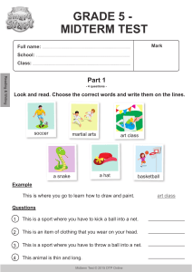 Grade 5 Midterm Test: Reading & Writing Assessment (2015)