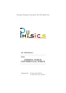 AP Physics I: Inertia & Centrifugal Force Theory & Exercises