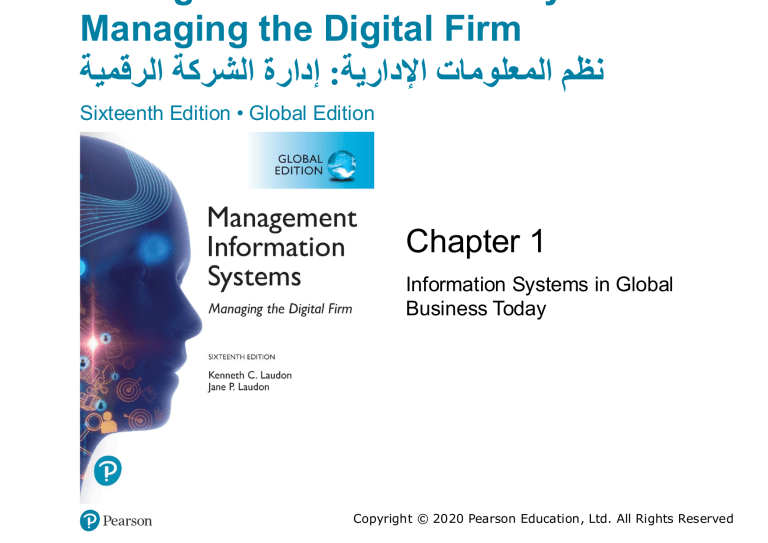 Managing the Digital Firm: Information Systems in Global Business Today