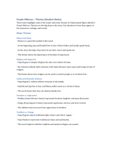 Purple Hibiscus Themes: Student Notes & Literary Analysis Guide