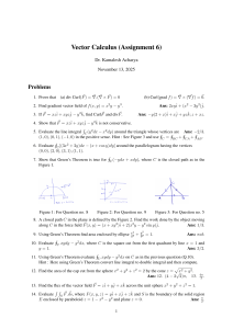 Vector Calculus Assignment: Problems and Solutions