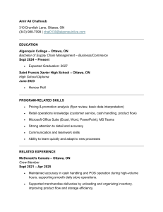 Amir Ali Chalhoub - Supply Chain Management Resume